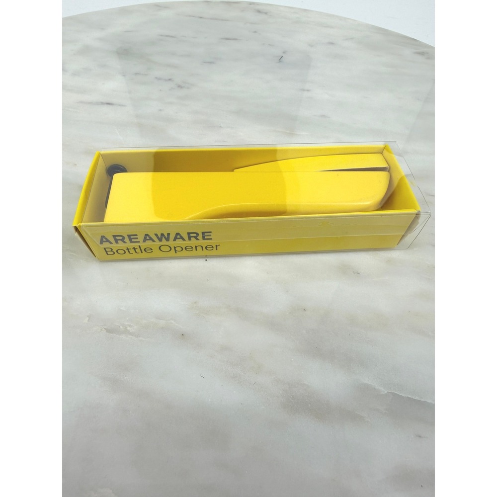 Areaware Brendan Ravenhill Magnetic Bottle Opener Yellow Bent‎ Nail